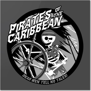 Pirates of the Caribbean (black and white) Posters and Art
